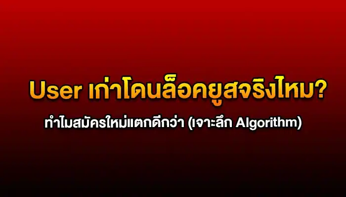 User เก่าโดนล็อคยูสจริงไหม? ทำไมสมัครใหม่แตกดีกว่า (เจาะลึก Algorithm)